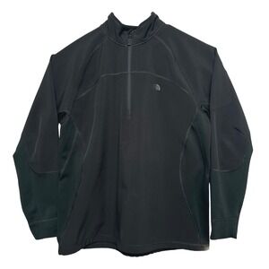 The‎ North Face Mens XL Black Quarter Zip Pullover Lightweight Jacket Top